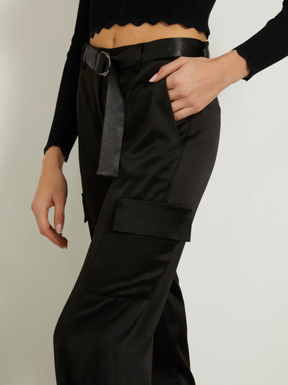 Satin cargo pant
