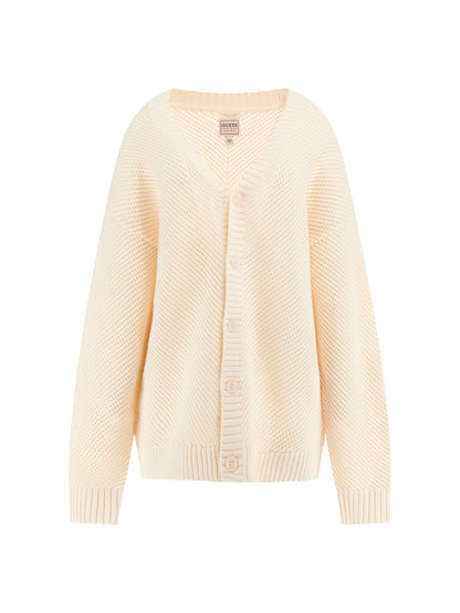Mesh stitch cardigan