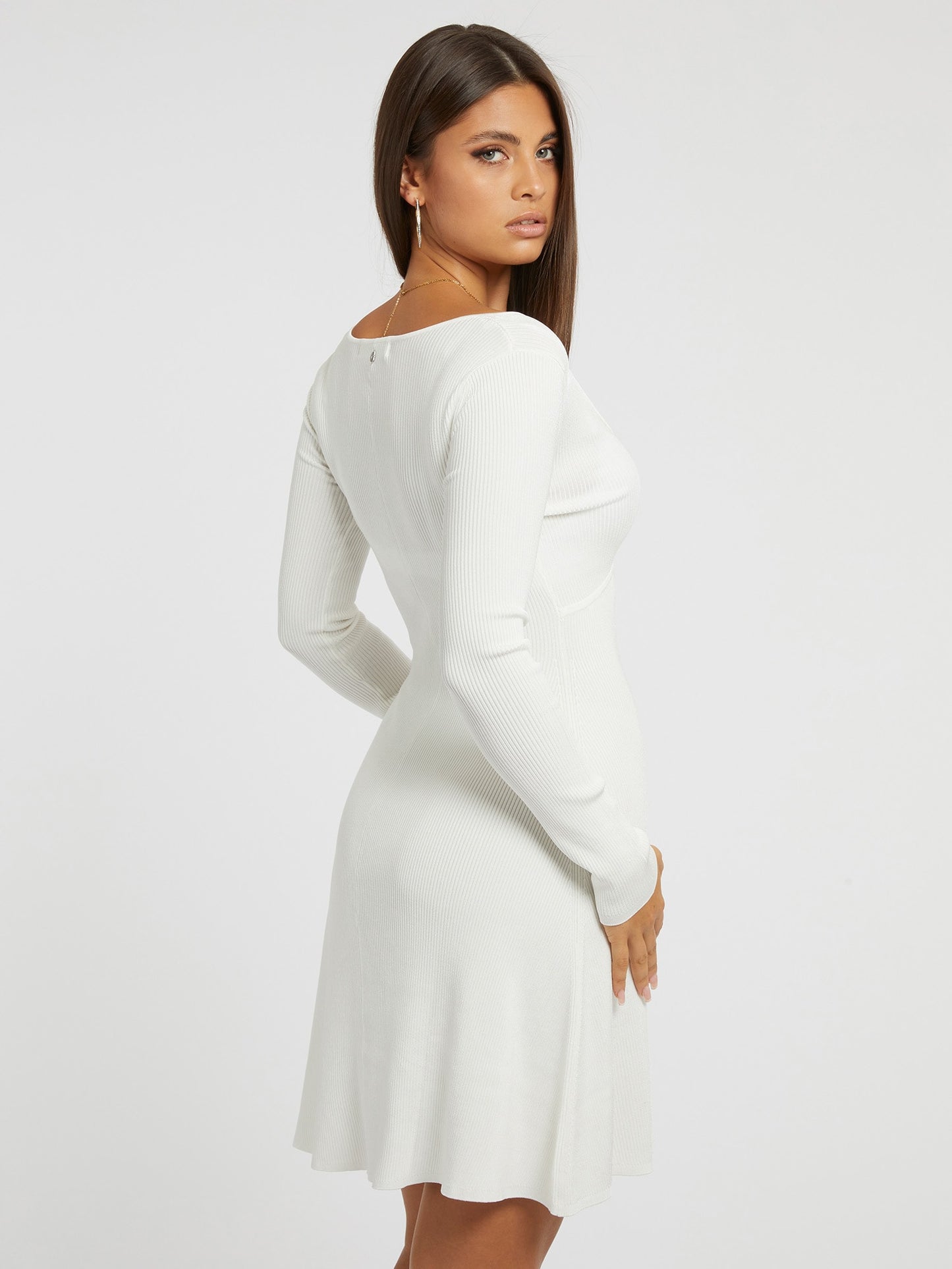 Fit and flare sweater dress