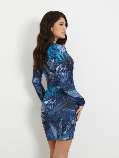 All over print mini dress