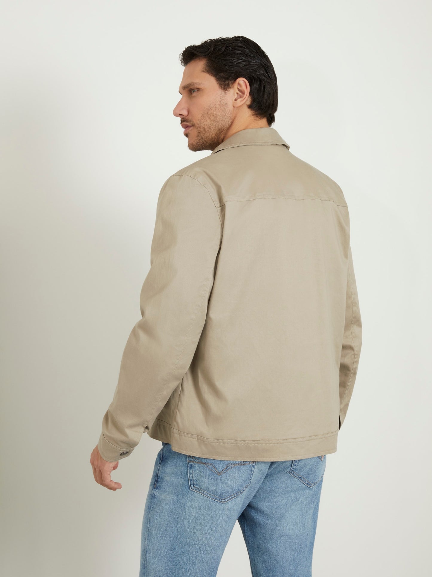 Embossed logo jacket
