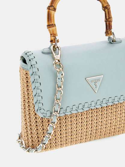 Heloisa raffia crossbody bag