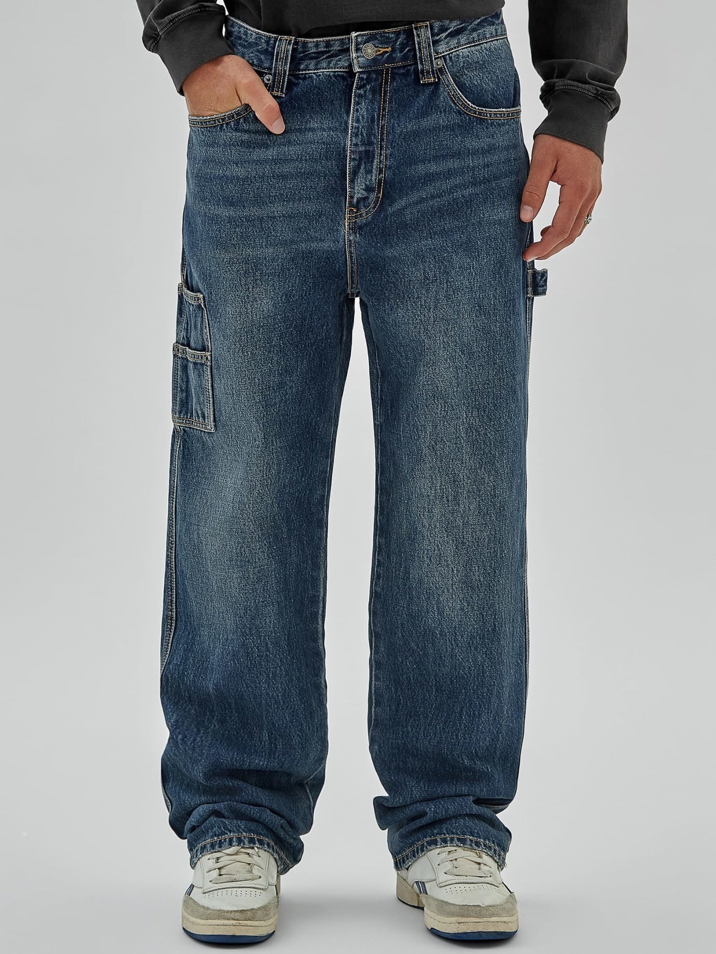 Mid rise carpenter denim pant