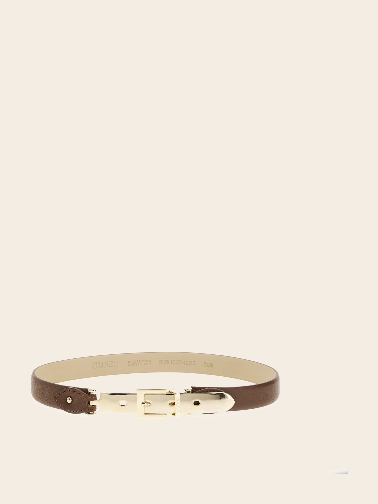 Else real leather high-waisted belt_Women