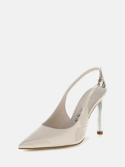 Syda patent leather sling backs