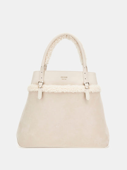 Faux fur handbag