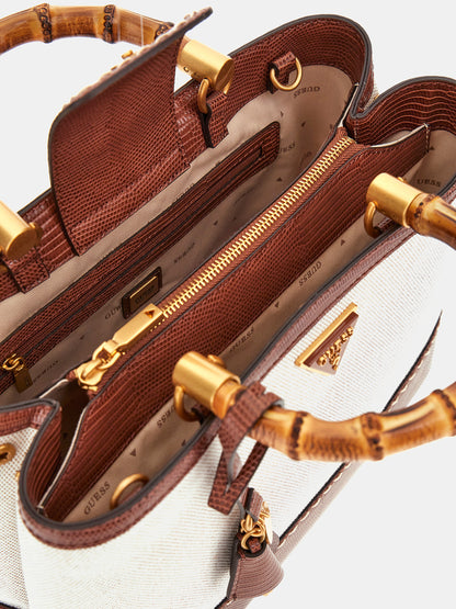 Zabry handbag with croc-print details