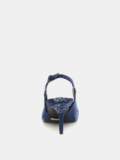 Branca denim sling backs