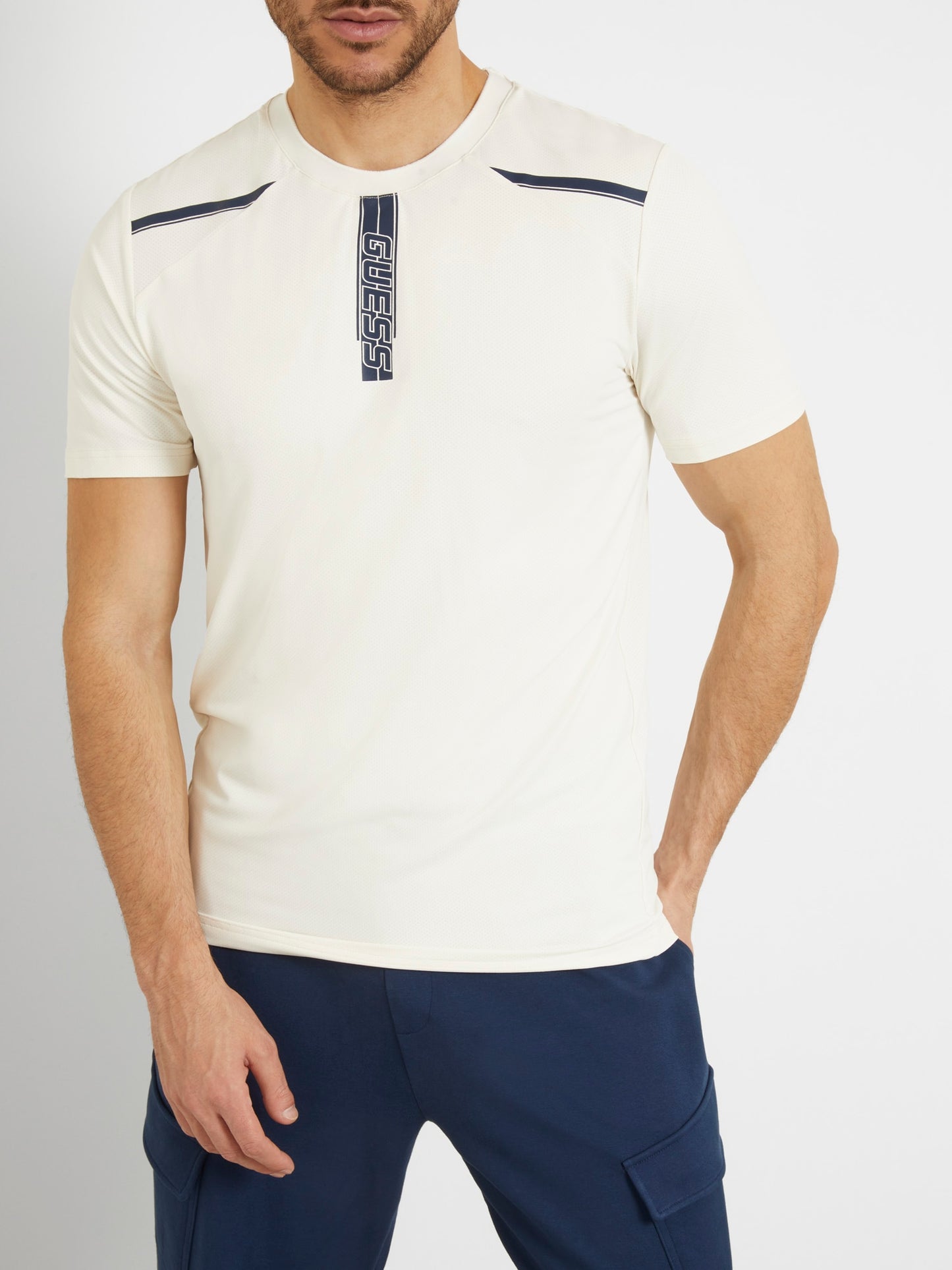 Front print logo stretch t-shirt