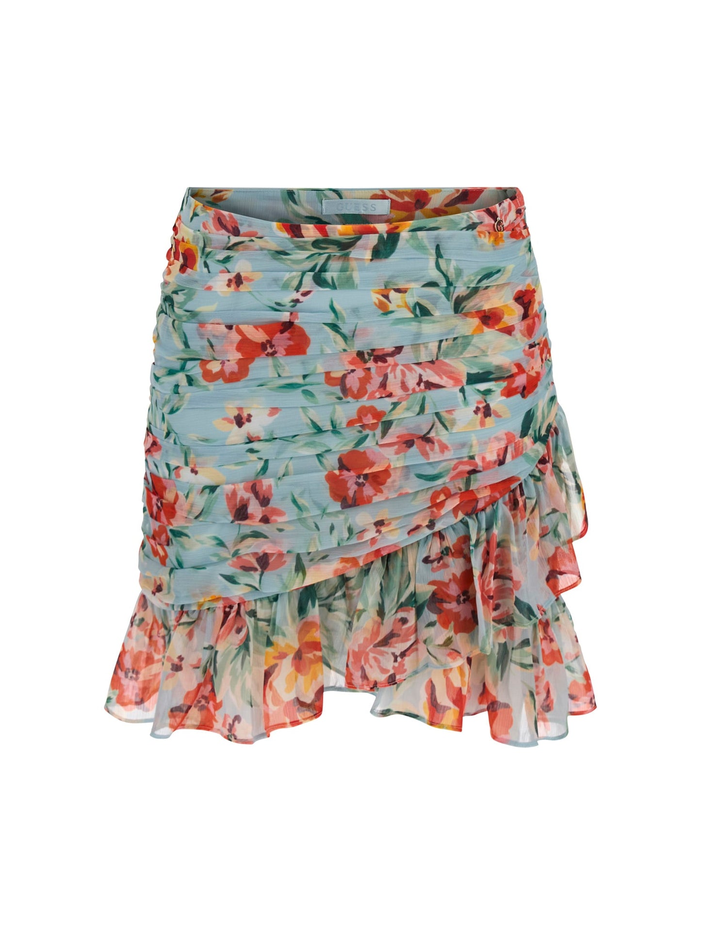 Floral print mini skirt