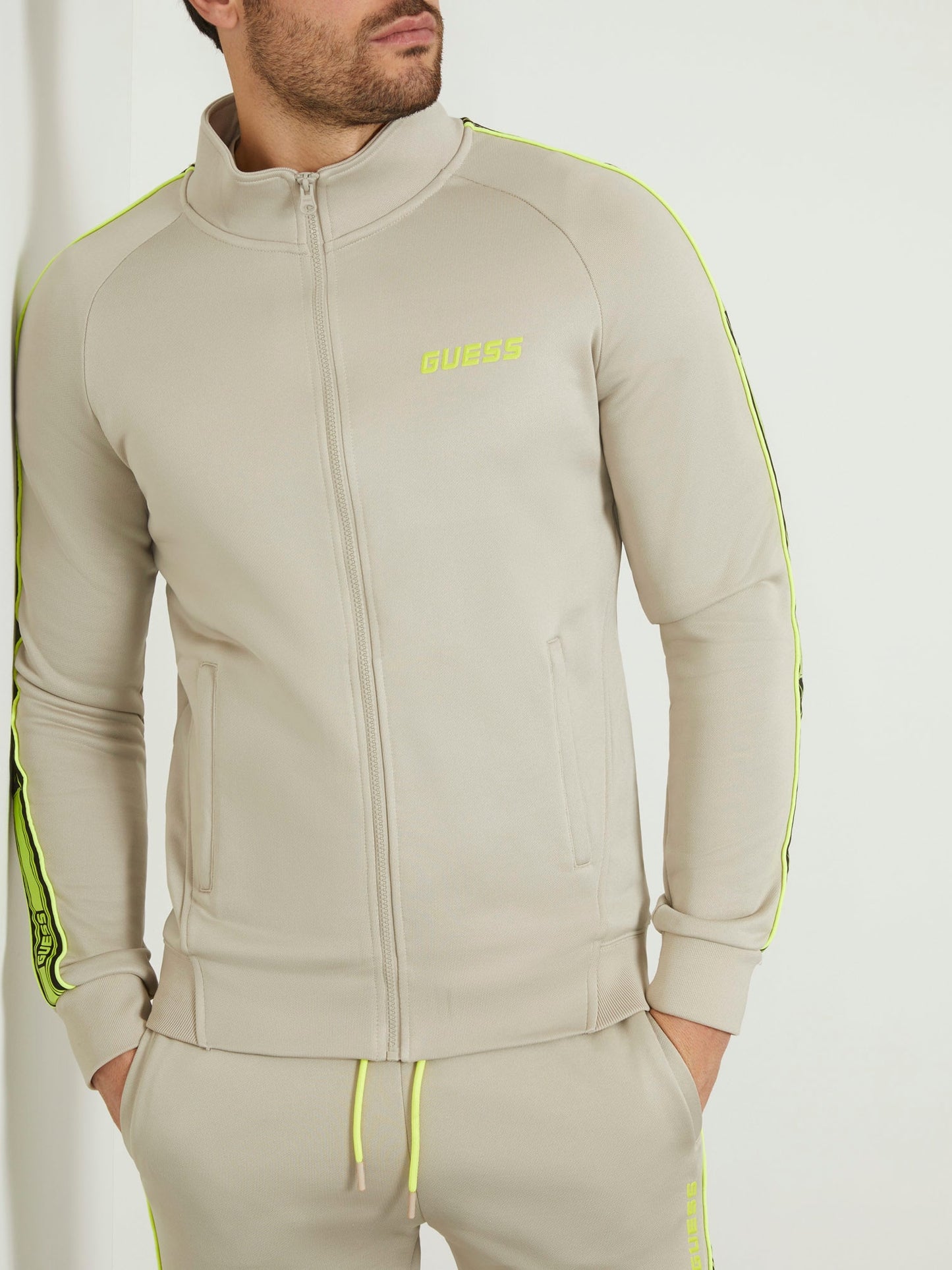 Side band zip sweatshirt