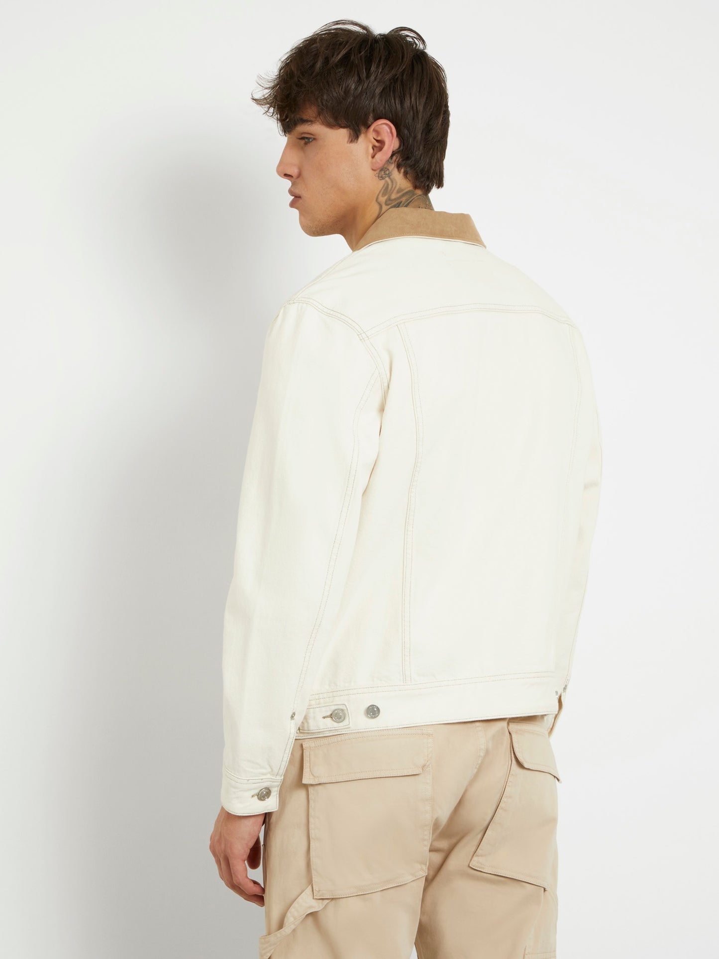 Faux suede inserts jacket