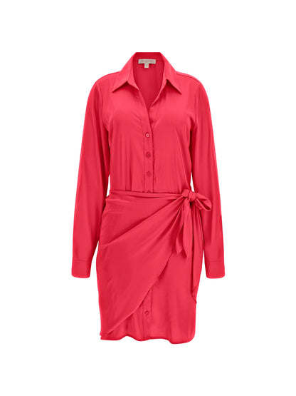 Satin chemisier dress