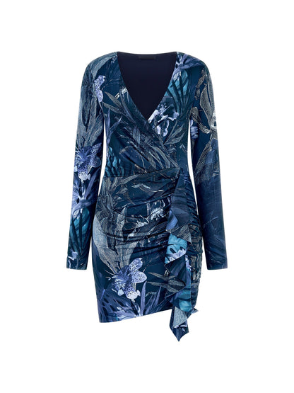 All over print mini dress