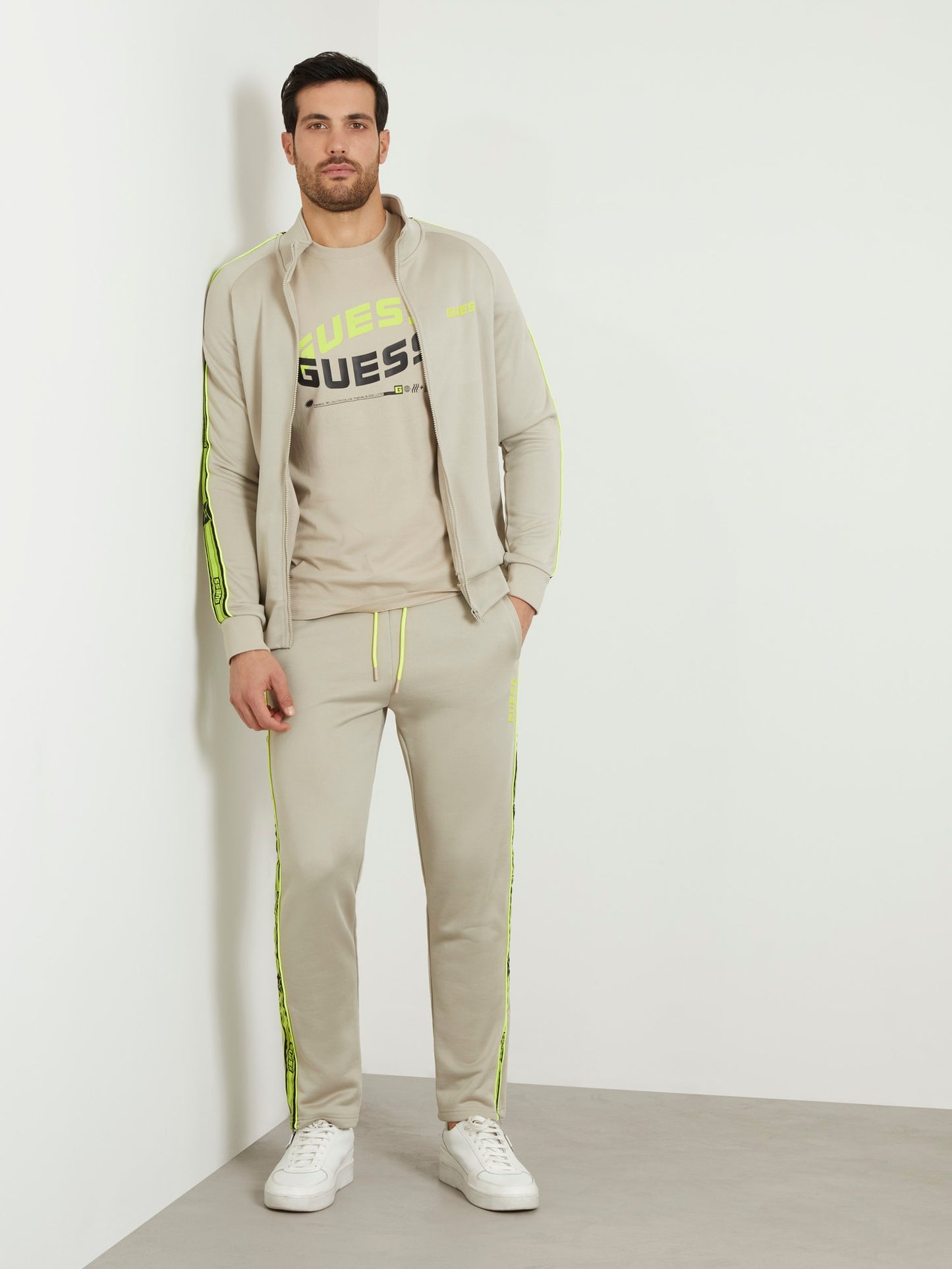 Side band zip sweatshirt