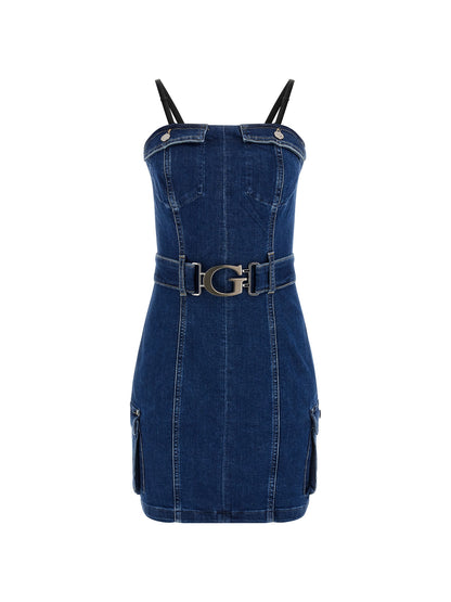 Denim bodycon mini dress