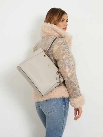 Noelle Saffiano leather shopper