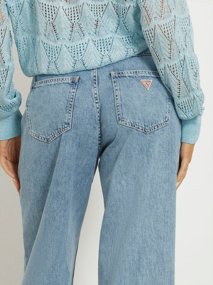 Wide leg denim pant