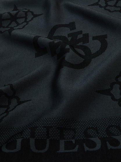 4G peony logo lettering scarf
