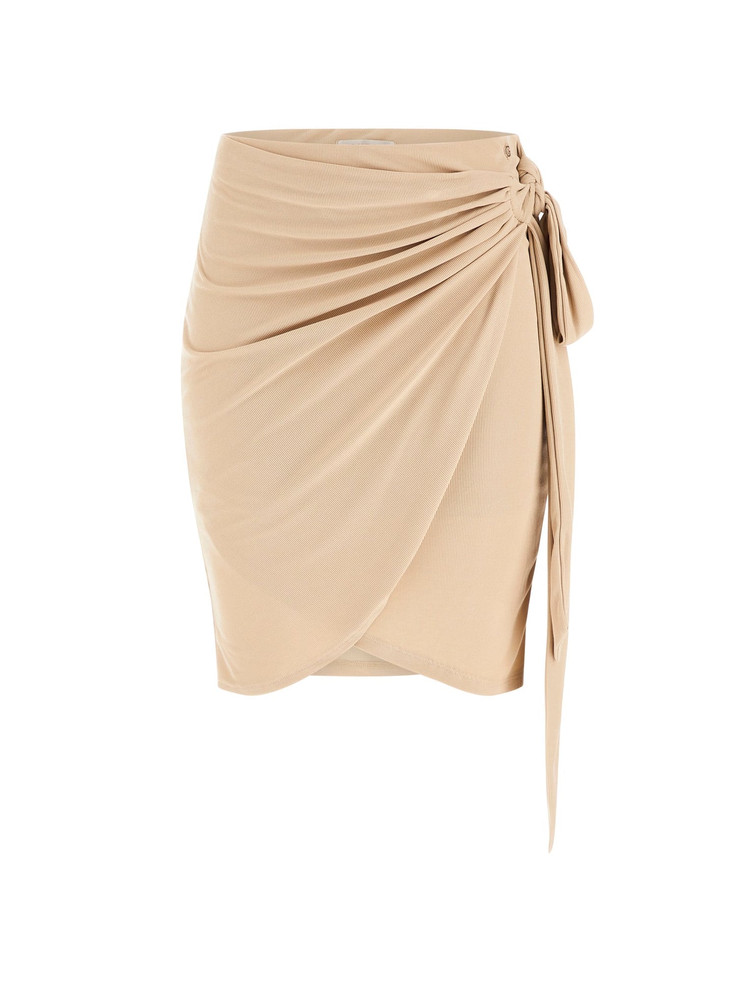 Rib knit mini skirt