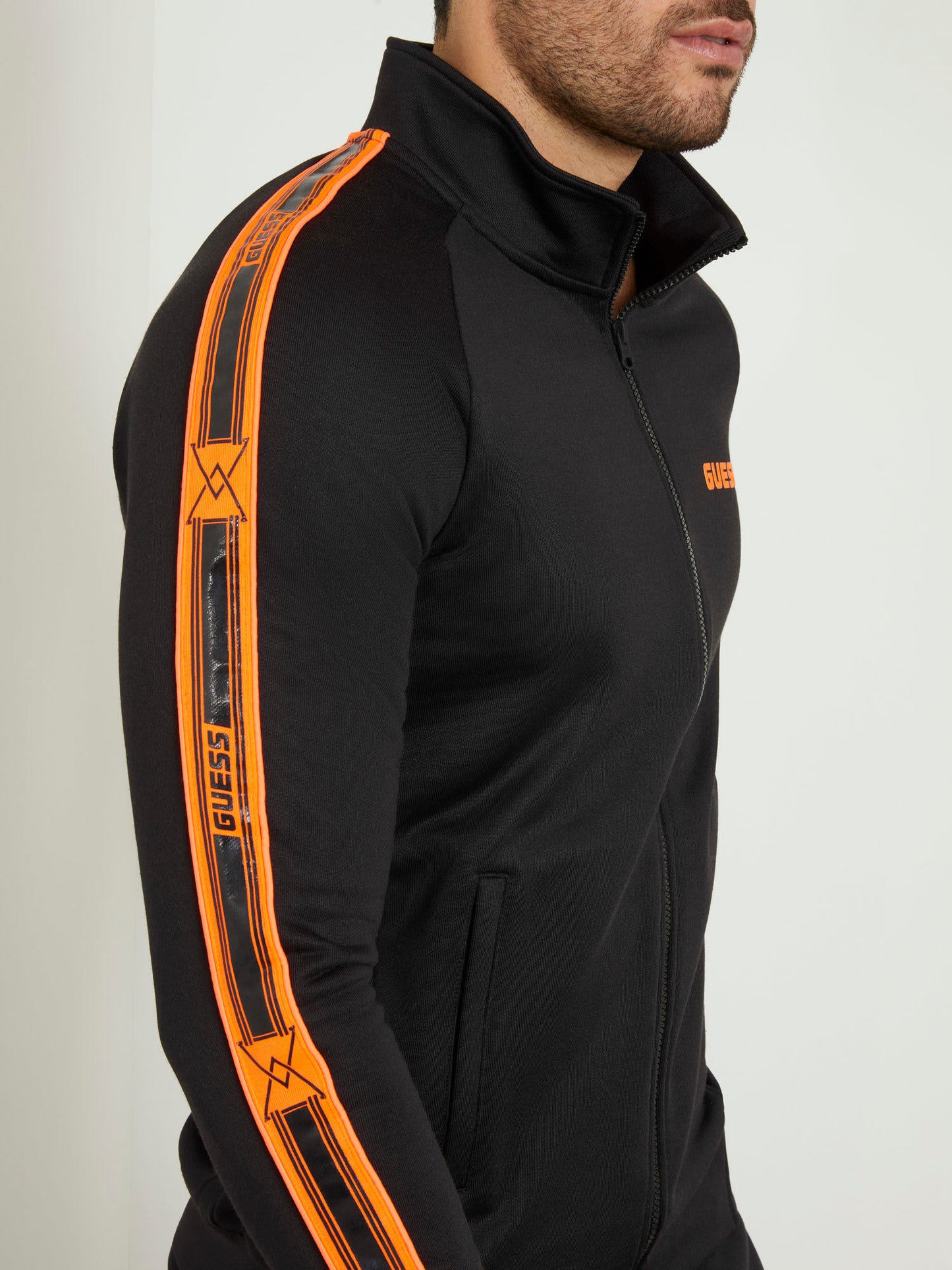Side band zip sweatshirt