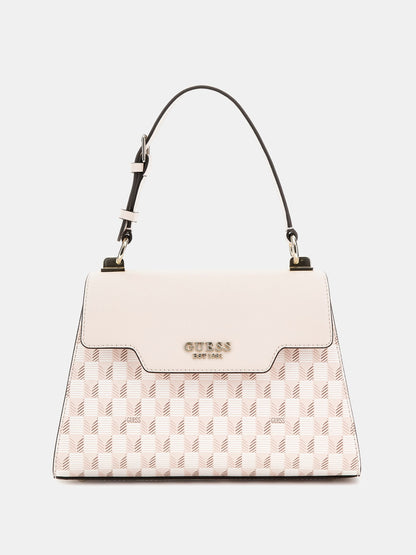 Hallie geometric-print handbag