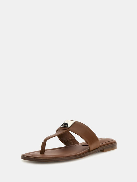 Genuine leather Raison flip-flops