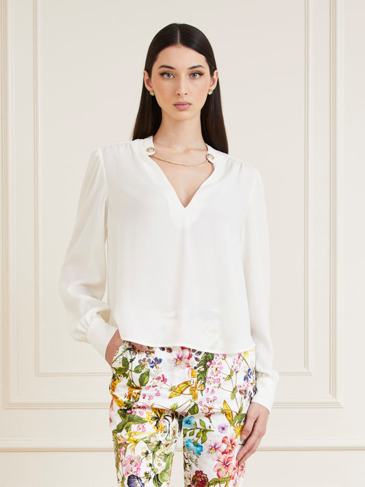 Marciano chain collar blouse