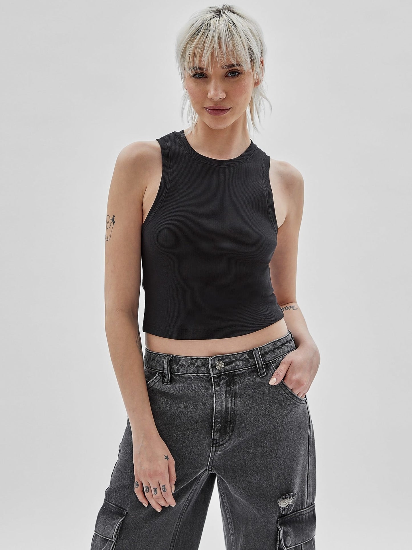Rib knit tank top