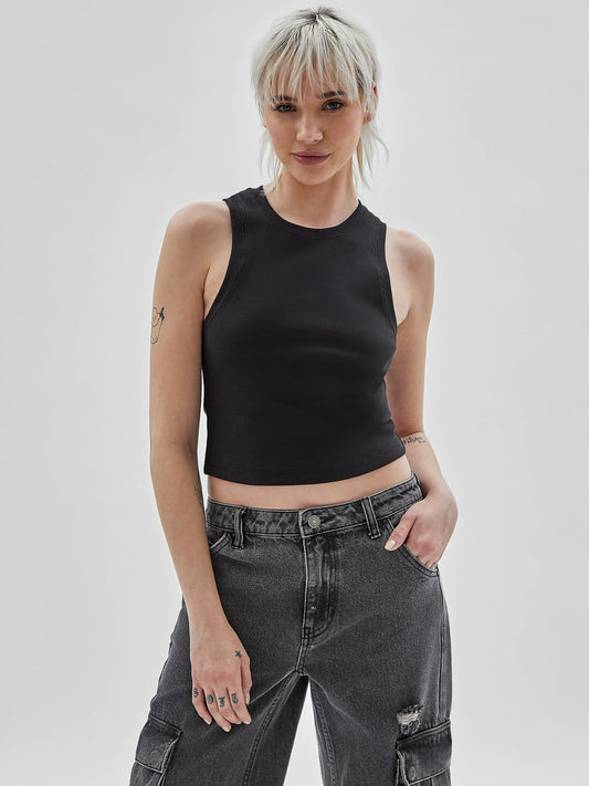 Rib knit tank top
