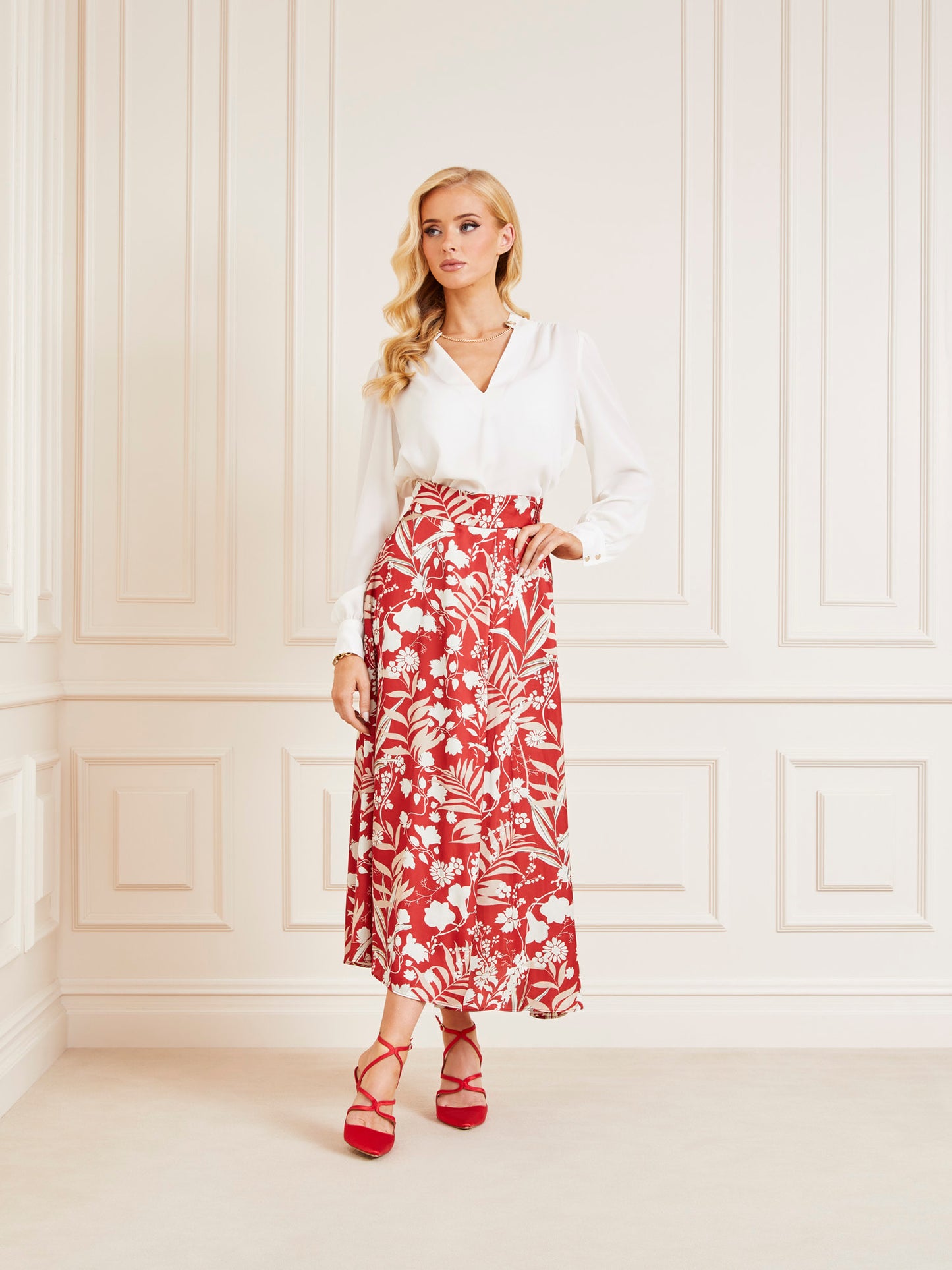 Marciano all over print long skirt