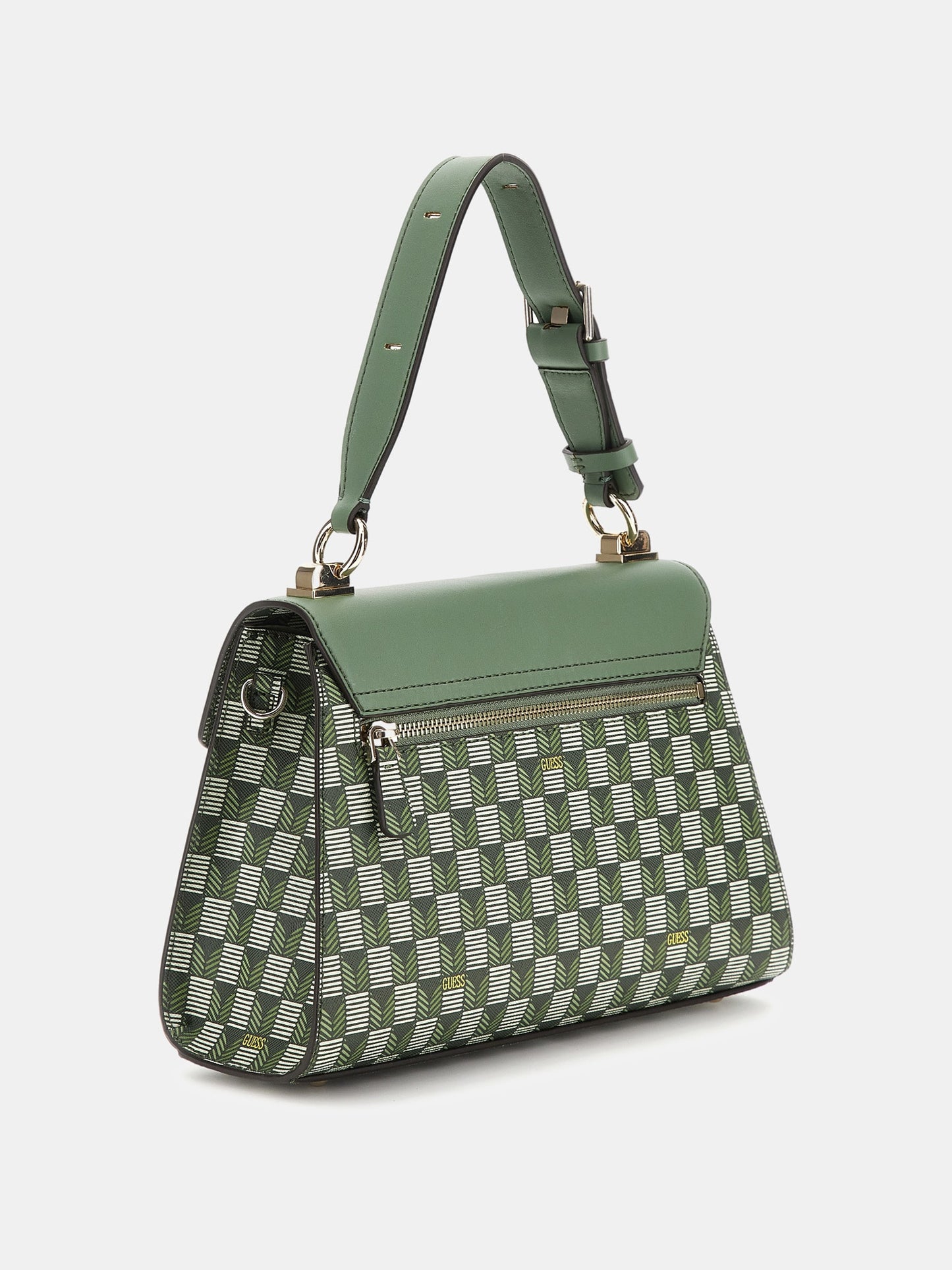 Hallie geometric-print handbag