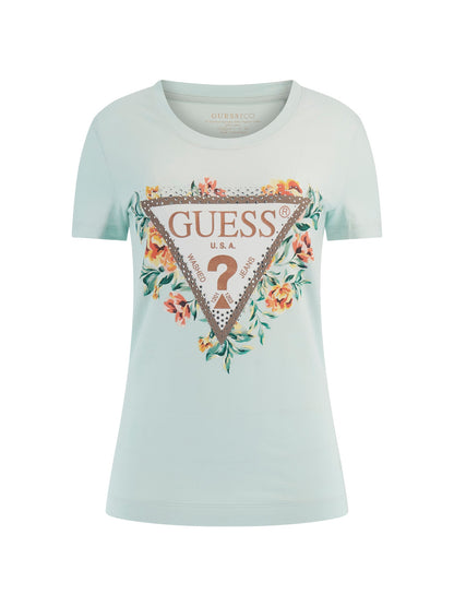 Flower logo stretch t-shirt