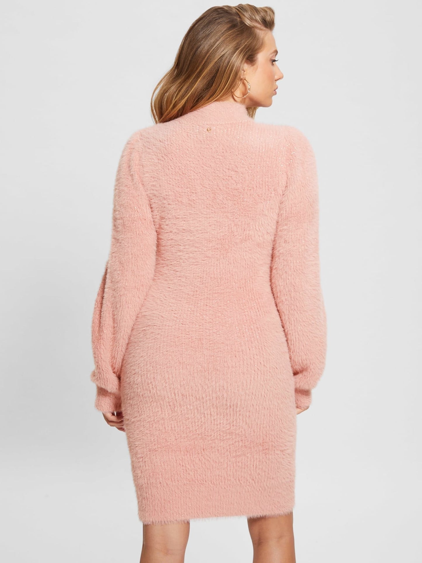 Fuzzy sweater mini dress