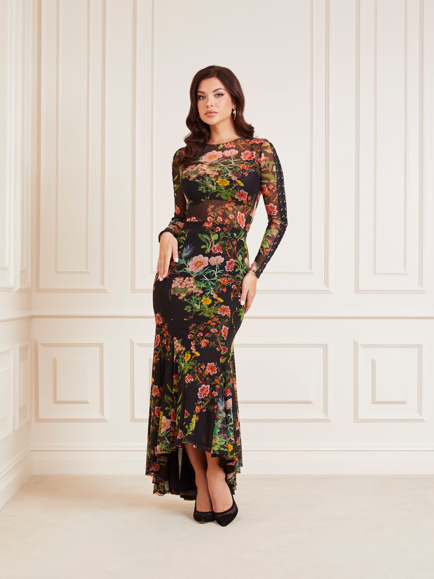 Marciano all over print long skirt