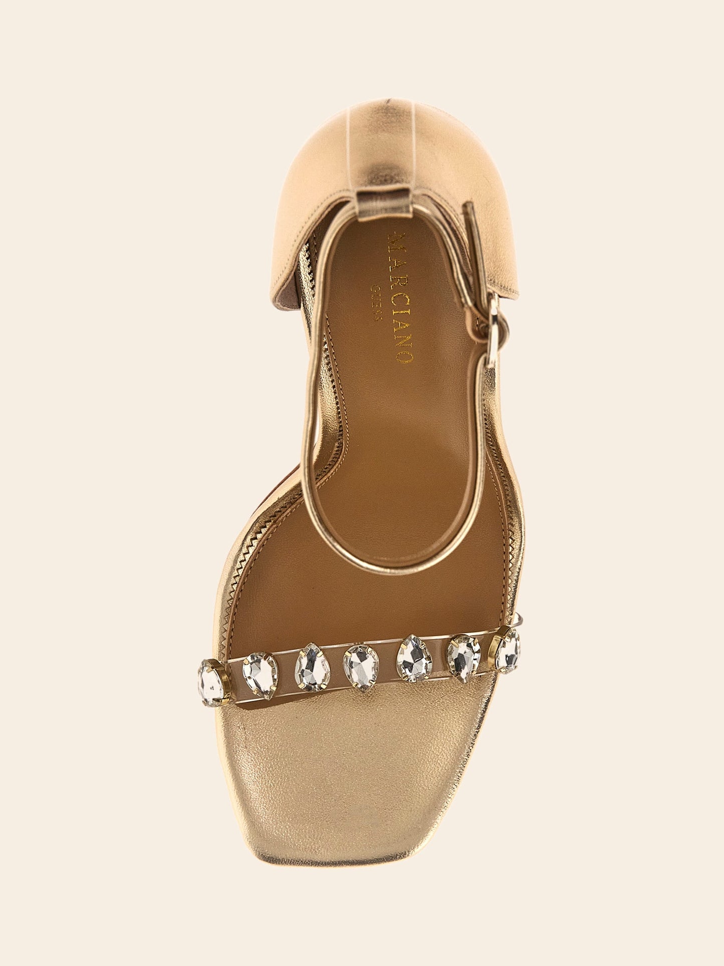 Marciano rhinestones strap sandals