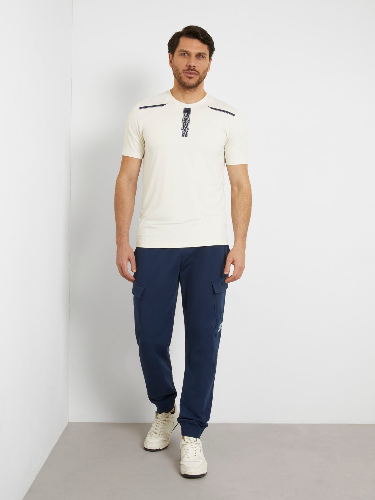Front print logo stretch t-shirt