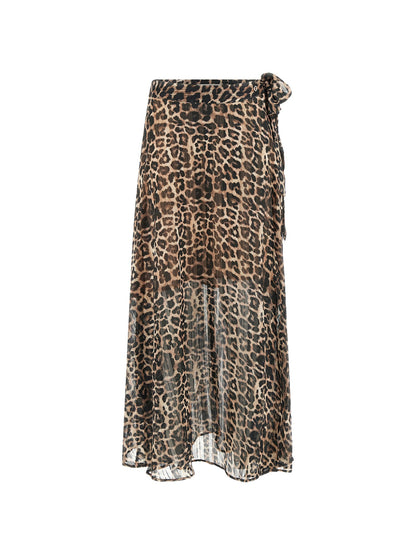 All over print long skirt