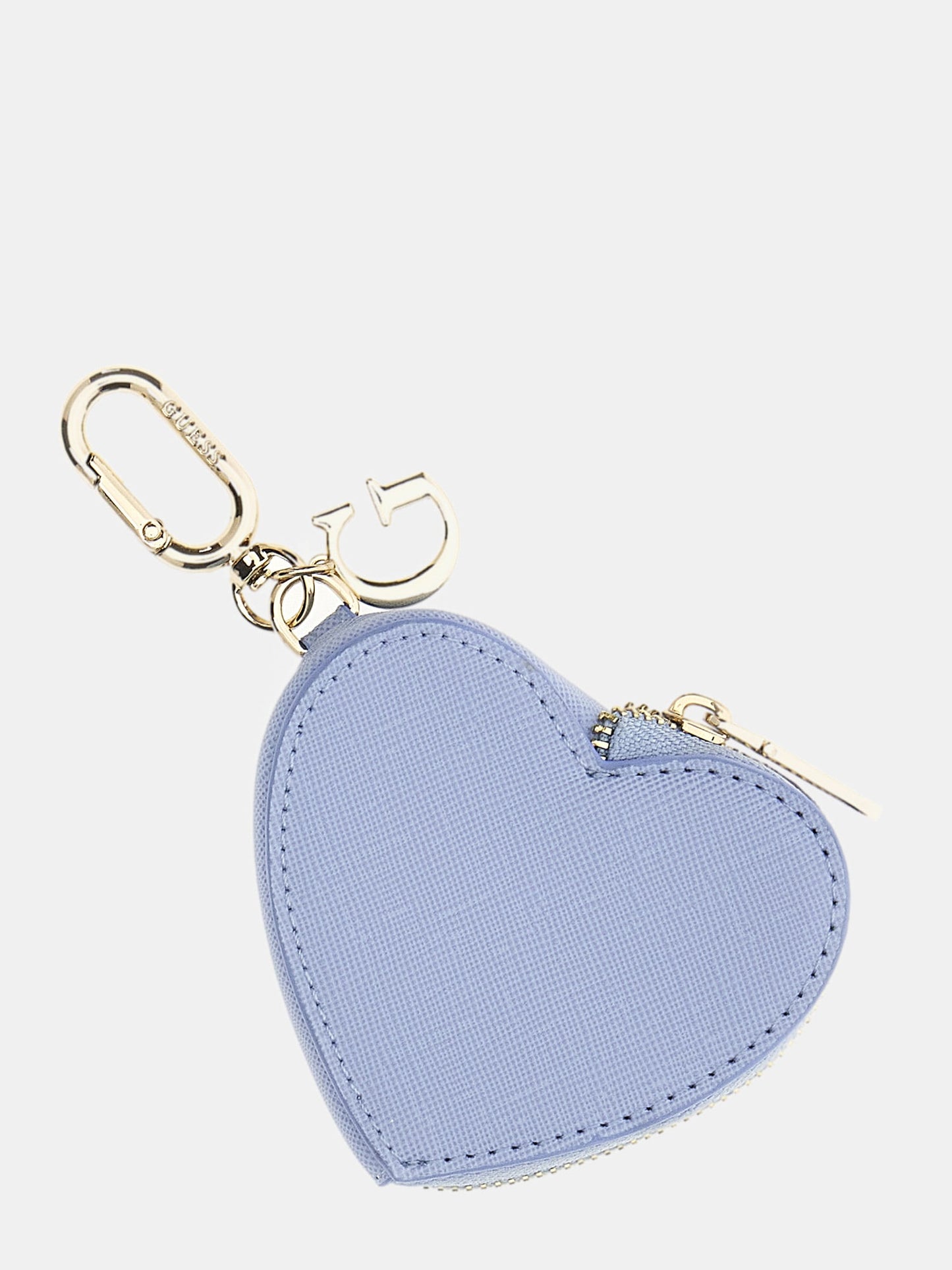 Saffiano heart keyring