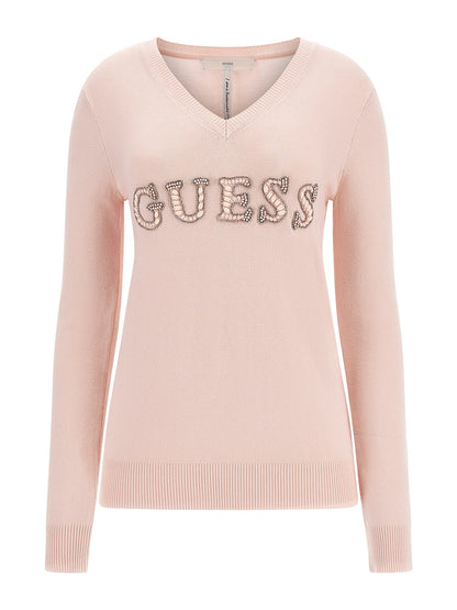 Rhinestones front logo sweater