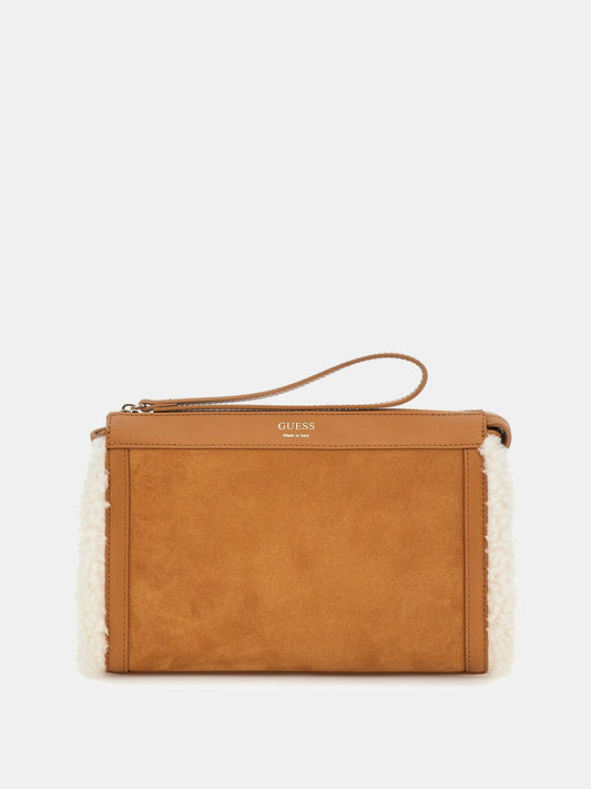 Clutch with zip closure