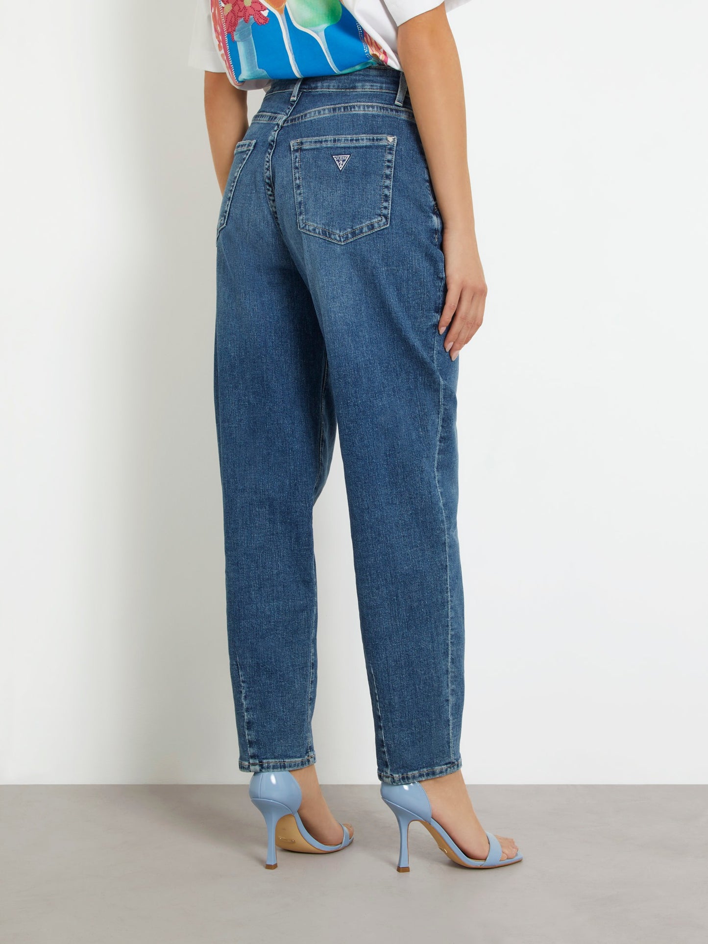 High rise relaxed denim pant