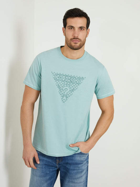 Embroidered triangle logo t-shirt