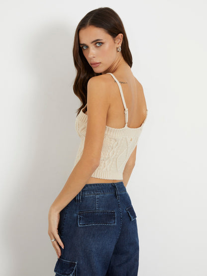 Cable knit sweater top