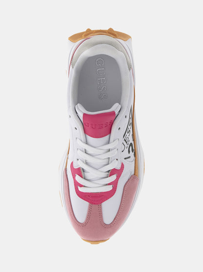 Calebb suede-insert running shoes
