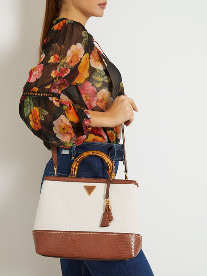 Zabry handbag with croc-print details