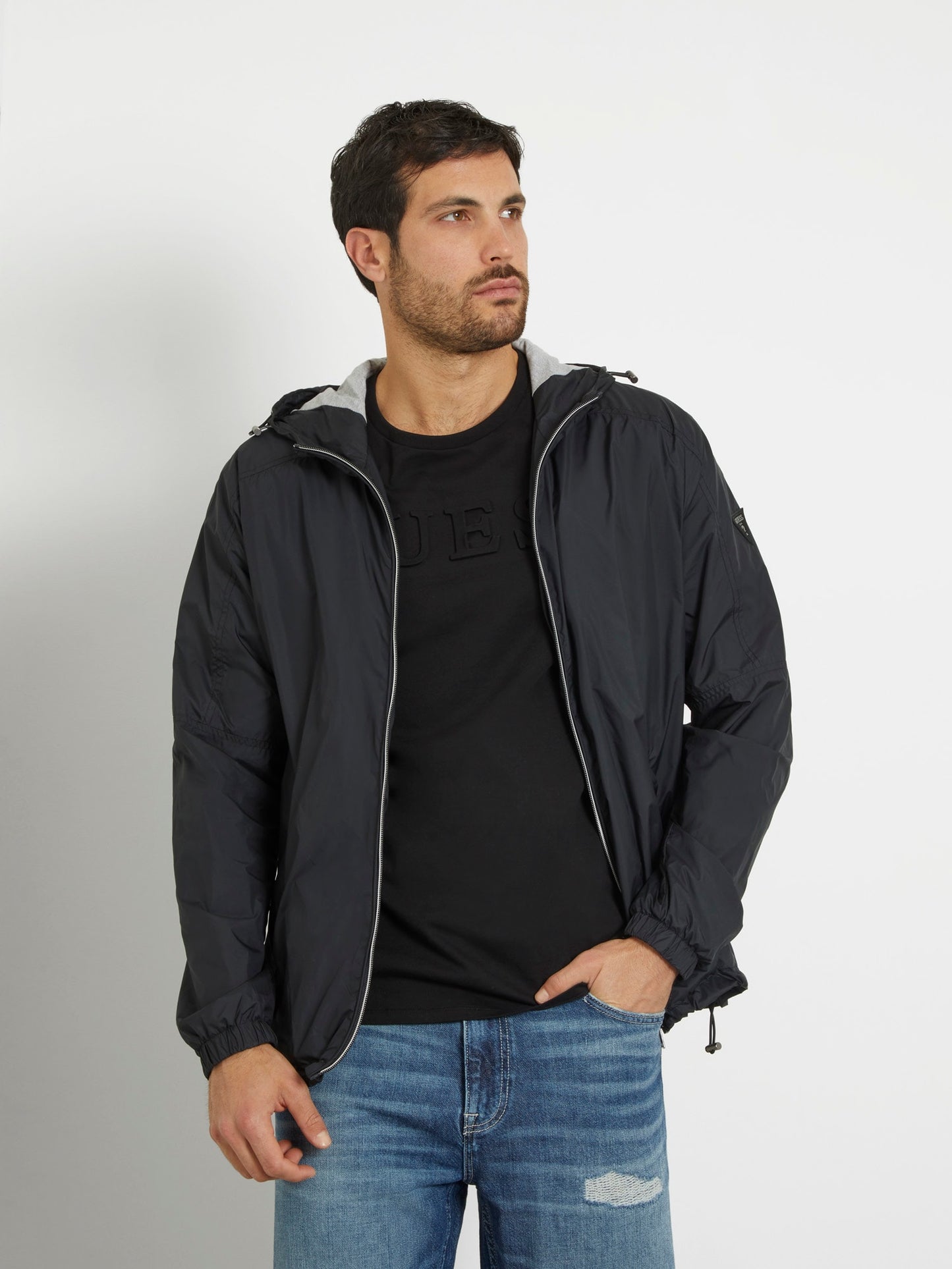 Small triangle logo patch jacket