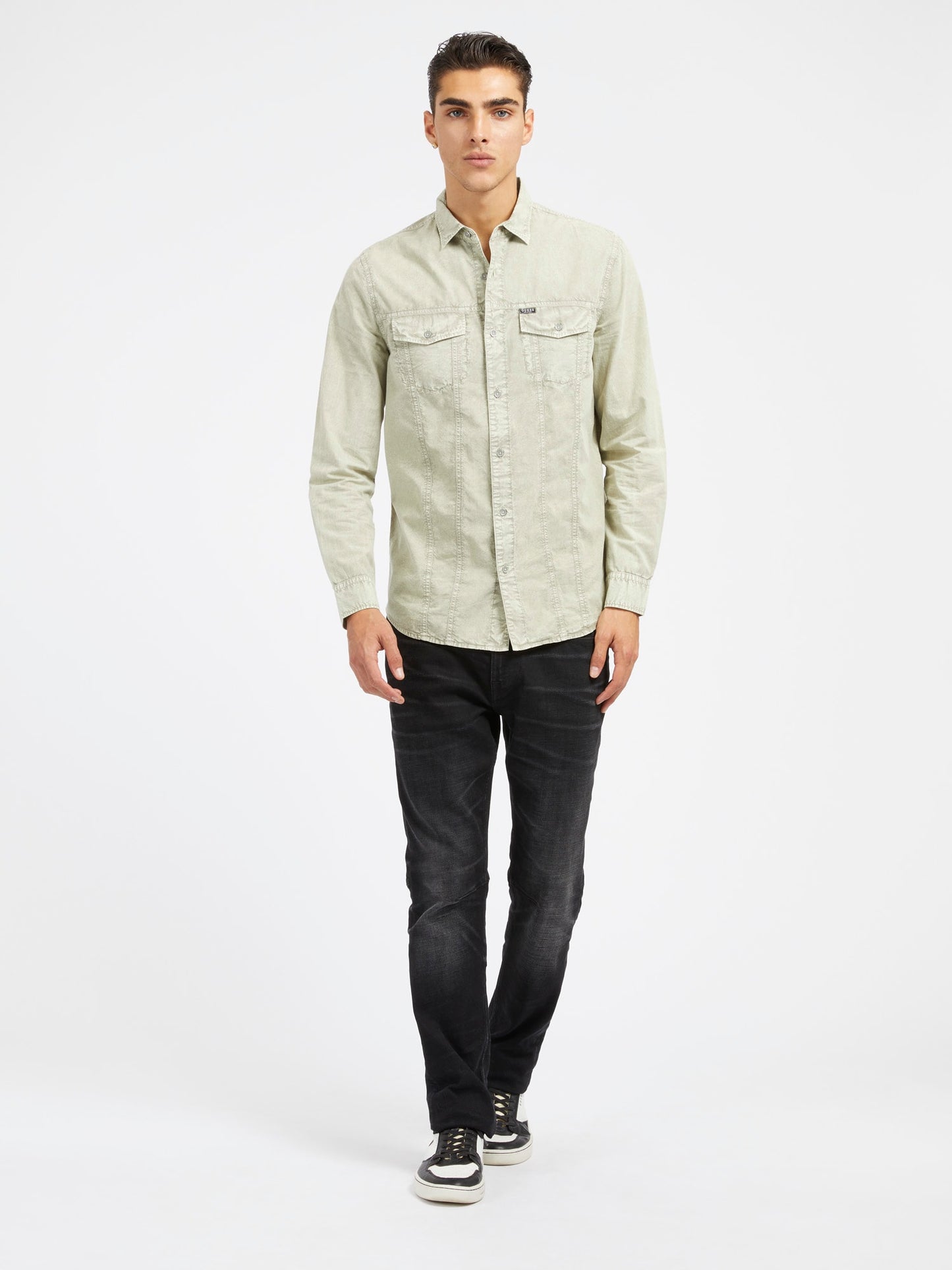 Mid rise regular denim pant