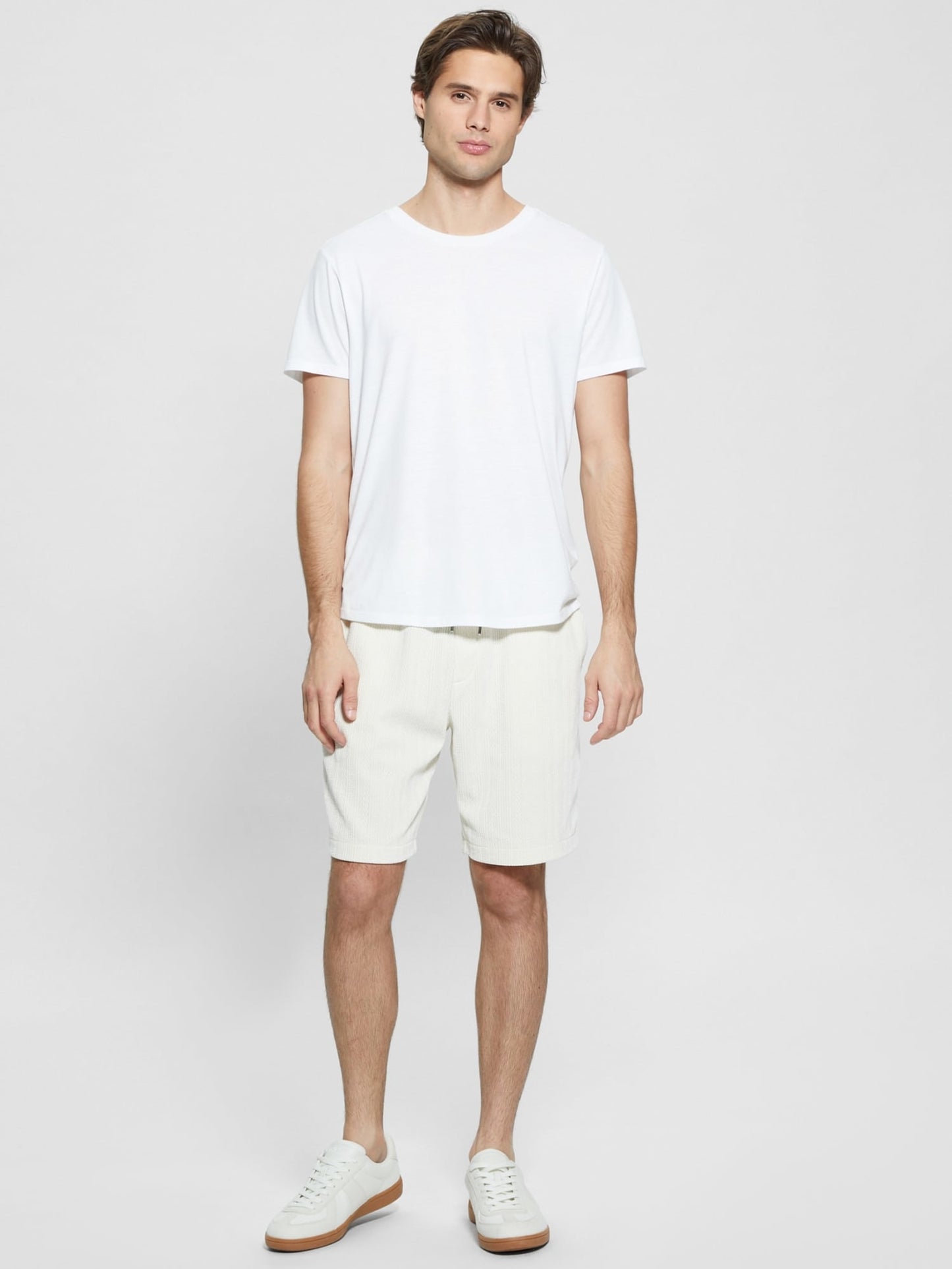 Textured knit shorts
