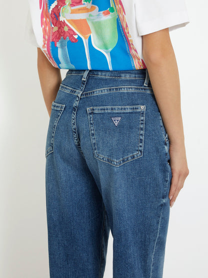 High rise relaxed denim pant